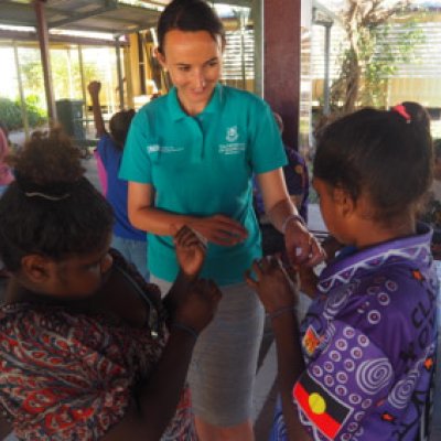 UQ's Emma Livingstone in Kowanyama for the 2017 program